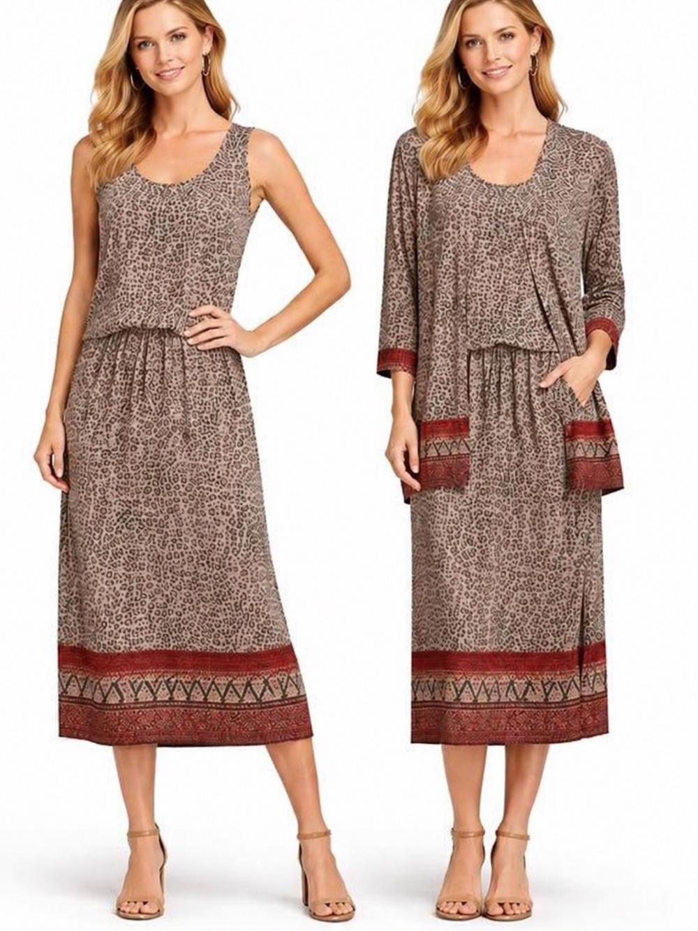 GoodClothes Dress and Matching Jacket Beautiful Tribal pattern and animal print